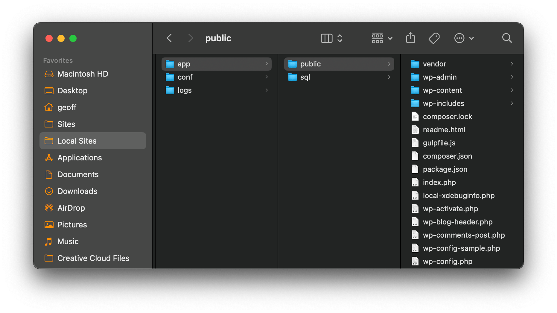 Desktop window showing local directory files.